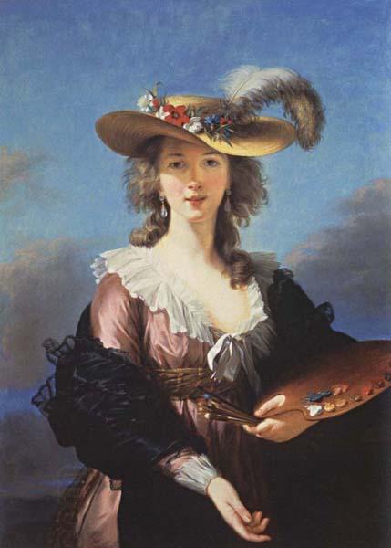 Elisabeth-Louise Vigee-Lebrun Self-Portrait in a Straw China oil painting art